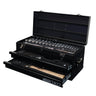 Black 2-drawer hand carry with 113 metric tools
