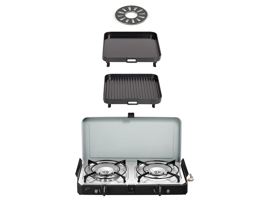 2 Cook 3 Pro Deluxe/ Portable 3 Piece/ Gas Barbeque/ Camp Cooker - By CADAC